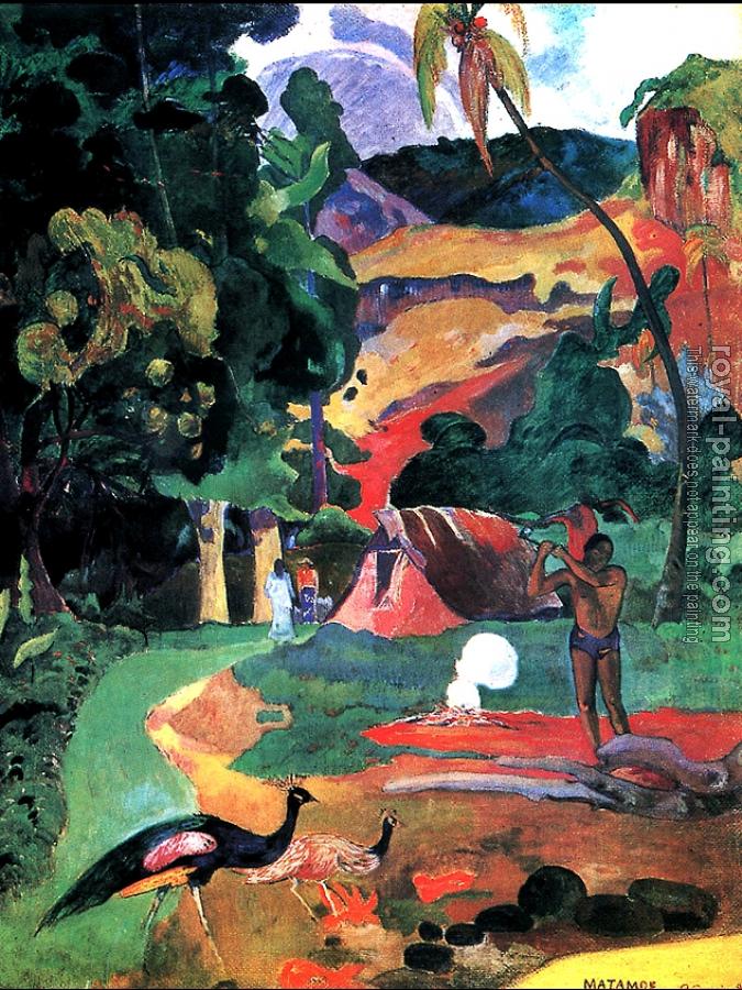 Paul Gauguin : Matamoe (Landscape with Peacocks) Paul Gauguin : Matamoe (Landscape with Peacocks)